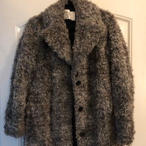 Faux Fur Grey Marl Coat